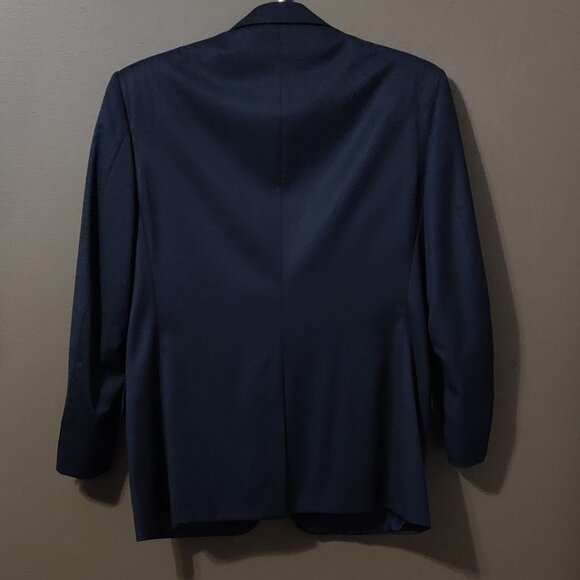 Brooks Brothers Navy Blue 100% Wool 2 Piece Suit 40S/ 34 W - Picture 2 of 10